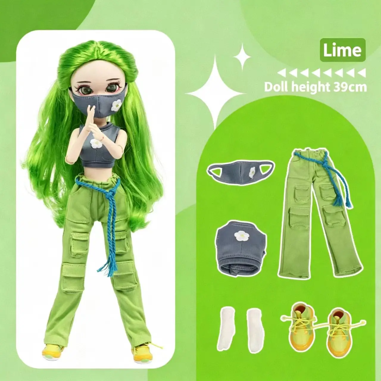 Fashion Doll Original 5-inch BJD Doll: Beiji Dihua'er Cute Art Figure with Articulated Joints and Doll Clothes
Fashion Doll Original 5-inch BJD Doll: Beiji Dihua'er Cute Art Figure with Articulated Joints and Doll Clothes