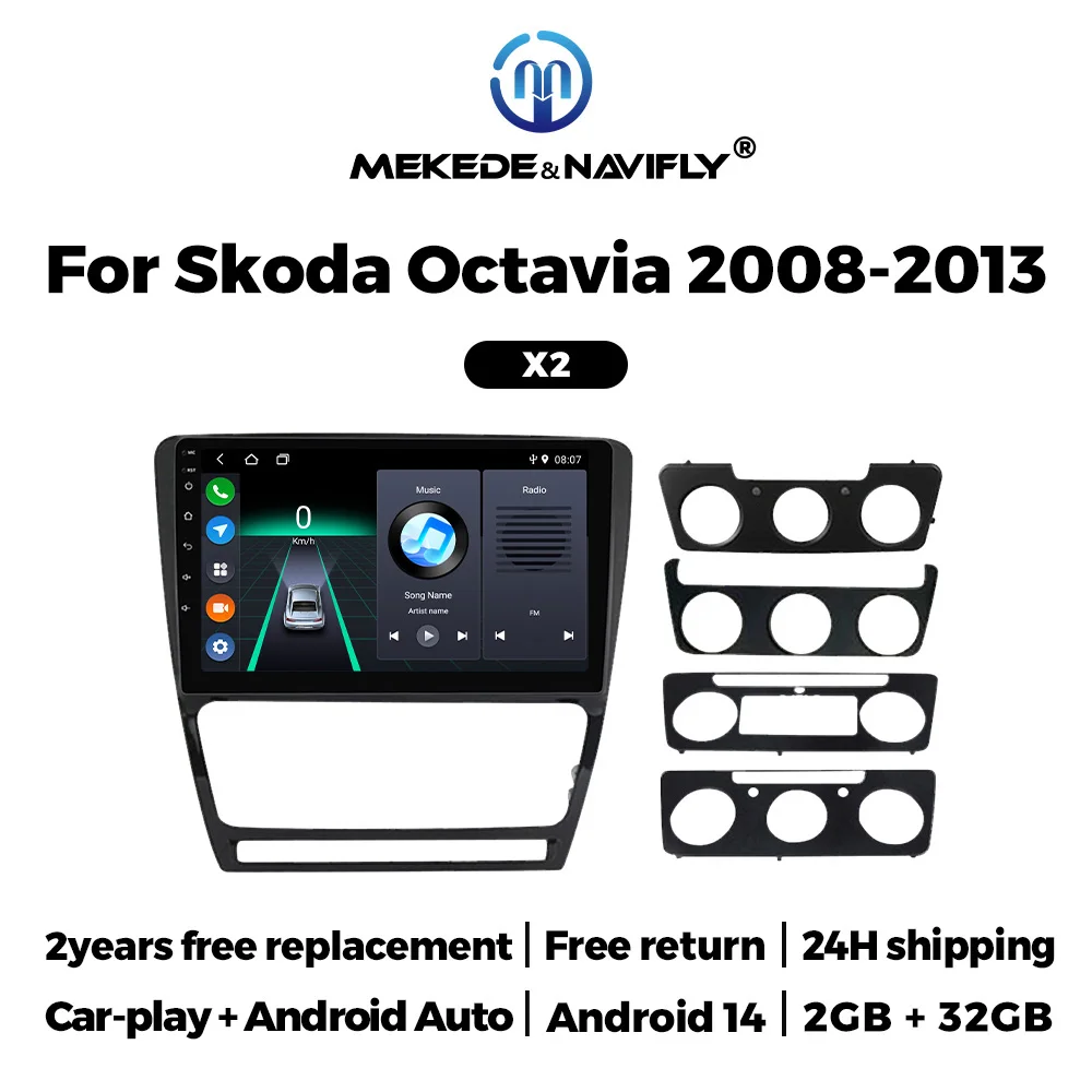 MEKEDE 9inch Car Stereo Radio For Skoda Octavia 2 A5 2004-2013 Multimedia Video Player GPS navigation Carplay+Auto WiFi FM Audio
MEKEDE 9inch Car Stereo Radio For Skoda Octavia 2 A5 2004-2013 Multimedia Video Player GPS navigation Carplay+Auto WiFi FM Audio