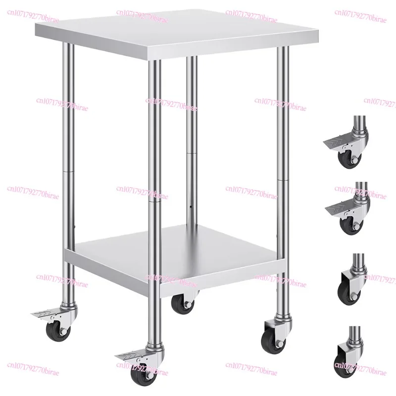 24 * 24 Heavy Duty Stainless Steel Prep Table, Modern Kitchen Equipment with 4 Casters, Durable Food Workbench with Wheels
24 * 24 Heavy Duty Stainless Steel Prep Table, Modern Kitchen Equipment with 4 Casters, Durable Food Workbench with Wheels