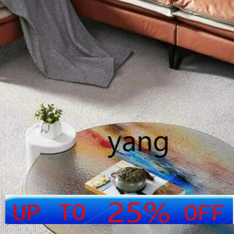 LMM water corrugated tempered glass coffee table round living room household small apartment wabi sabi wind
LMM water corrugated tempered glass coffee table round living room household small apartment wabi sabi wind