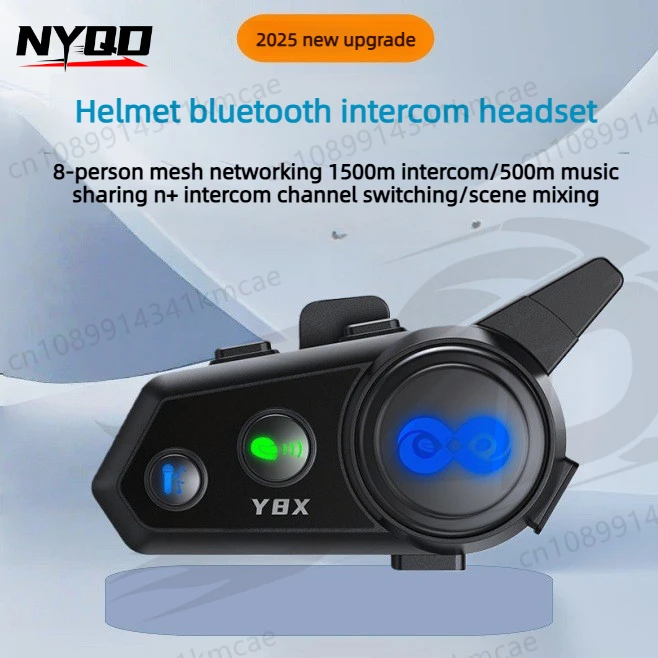 New Y8X Multiplayer Intercom Helmet Bluetooth Headset Mixing Channel Switching Waterproof Bluetooth Headset
New Y8X Multiplayer Intercom Helmet Bluetooth Headset Mixing Channel Switching Waterproof Bluetooth Headset