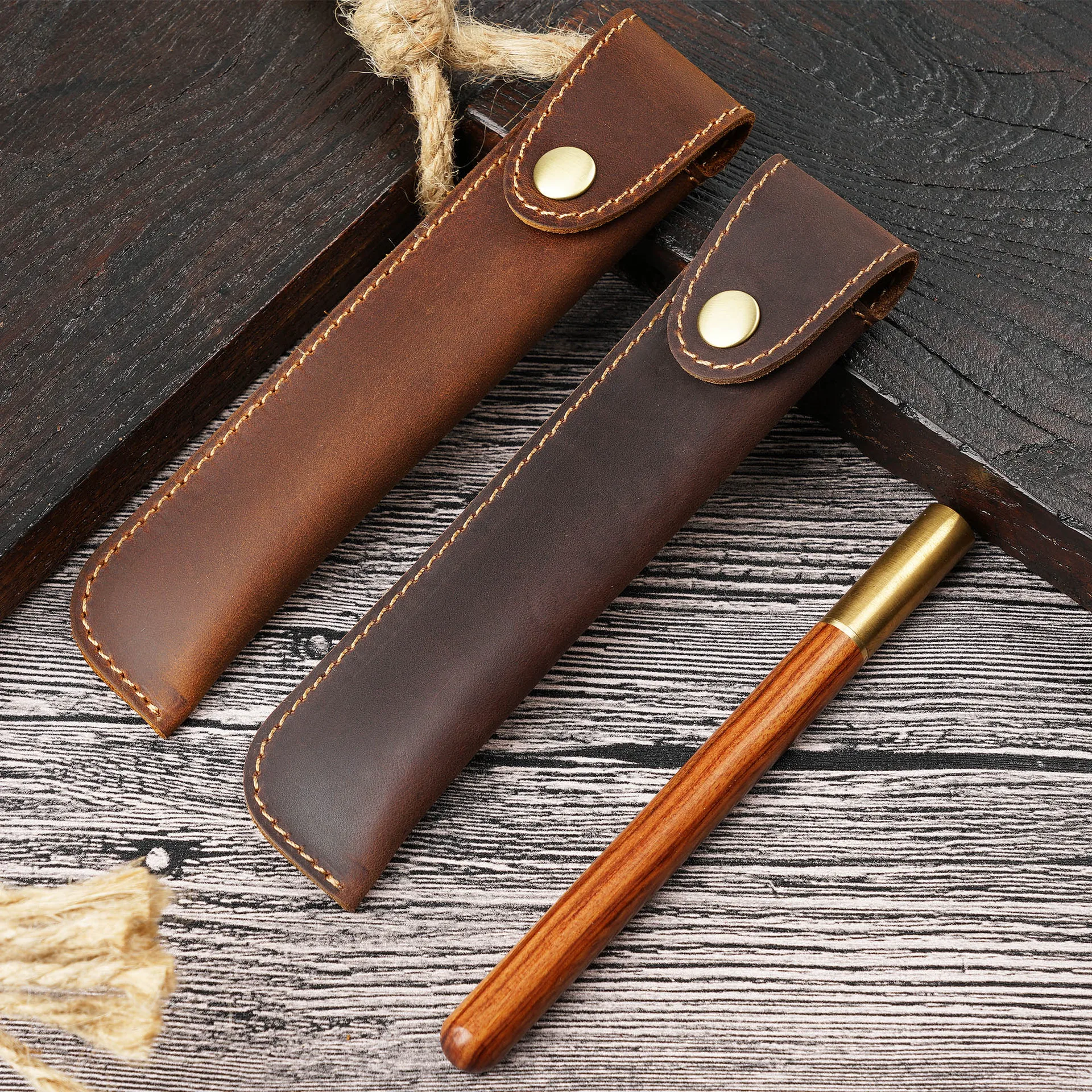 Original leather pen case leather pen case retro handmade creative gifts pen case
Original leather pen case leather pen case retro handmade creative gifts pen case