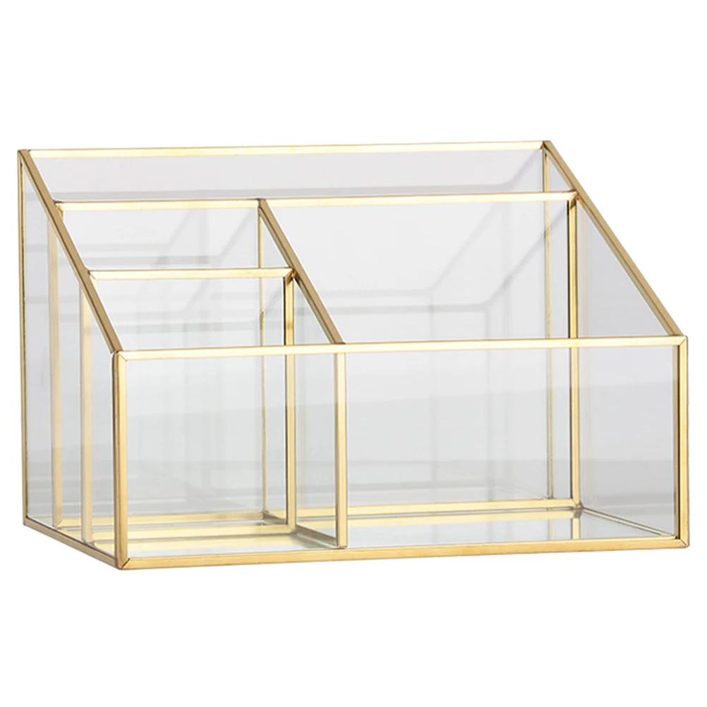 Metal Frame Glass Storage Box Large Capacity Transparent Lipstick Vanity Organizer Countertop Makeup Holders Brush Case Skincare
Metal Frame Glass Storage Box Large Capacity Transparent Lipstick Vanity Organizer Countertop Makeup Holders Brush Case Skincare