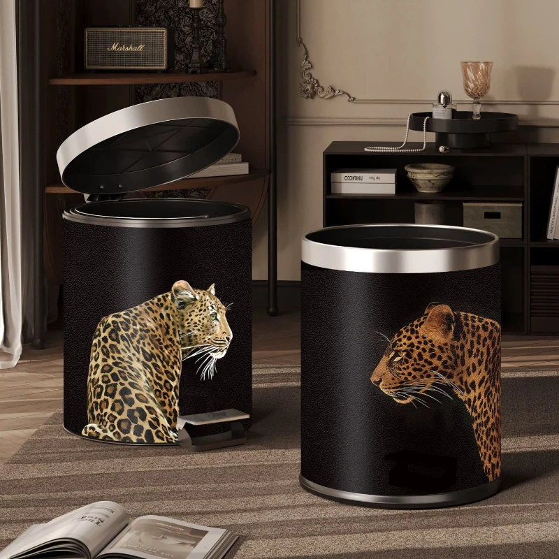 Modern Leather Trash Can Large Capacity Waste Basket Room Kitchen Double Layer Thickened Pedal Operated Lid Office Garbage
Modern Leather Trash Can Large Capacity Waste Basket Room Kitchen Double Layer Thickened Pedal Operated Lid Office Garbage