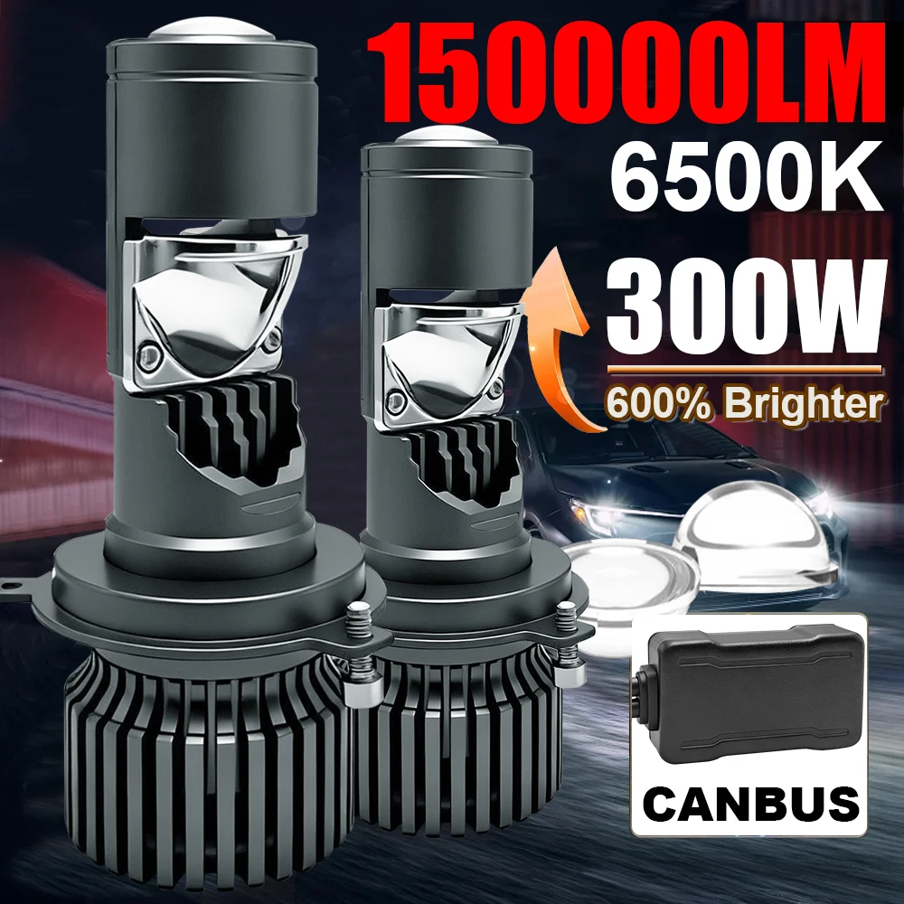 2PCS H4 LED Projector Headlight 150000LM 300W Lens Projector Headlight H4 Light Bulbs for Car Turbo Lamp Motorcycle Headlamp
2PCS H4 LED Projector Headlight 150000LM 300W Lens Projector Headlight H4 Light Bulbs for Car Turbo Lamp Motorcycle Headlamp