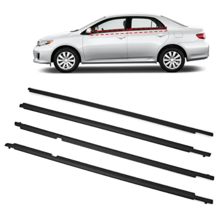 WeatherStrip Window Molding Trim Seal Belt Replacement for Toyota Corolla 2009 2010 2011 2012 2013, 4pcs Black Window Weather S
WeatherStrip Window Molding Trim Seal Belt Replacement for Toyota Corolla 2009 2010 2011 2012 2013, 4pcs Black Window Weather S