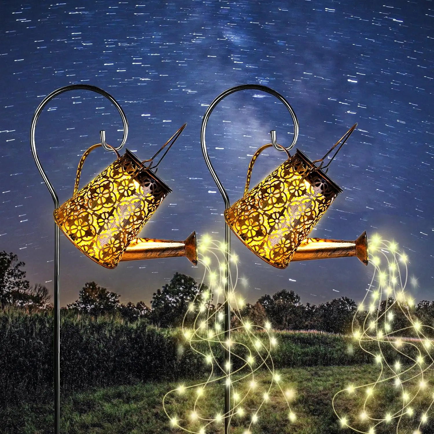 Солнечные садовые лейки, 2 шт. уличных подвесных фонарей для патио, двора, дорожки
Солнечные садовые лейки, 2 шт. уличных подвесных фонарей для патио, двора, дорожки