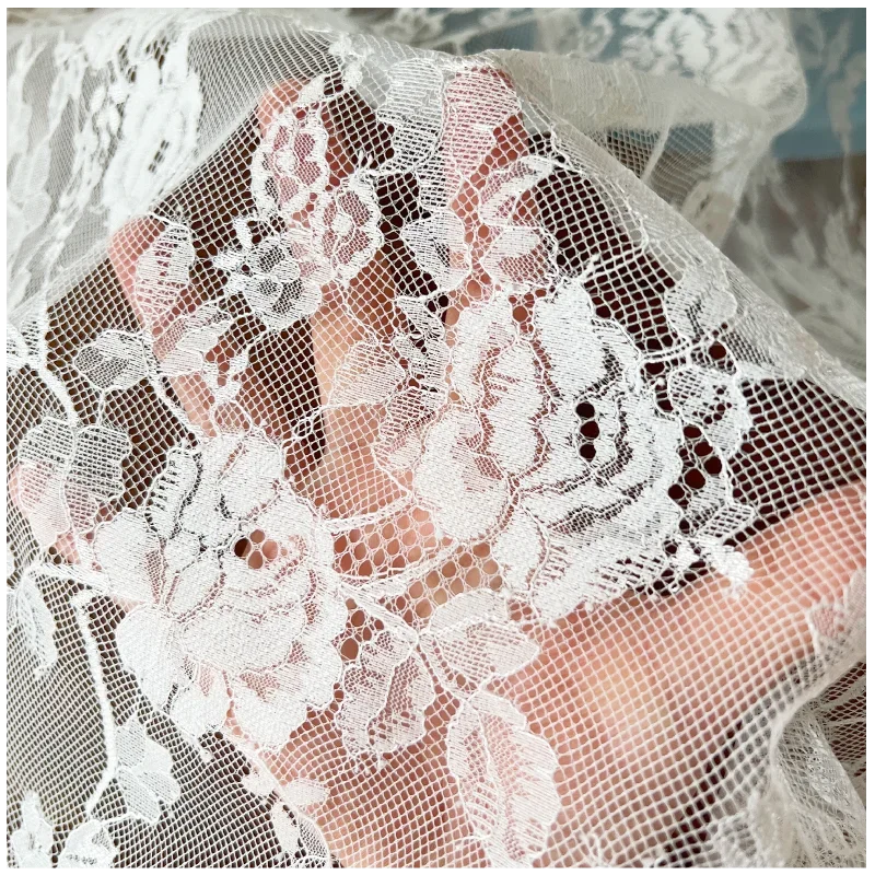 New High Quality Knitted Wedding Dress Backing Mesh, White Flower Lace Curtain, Fabric Background Decoration Accessories
New High Quality Knitted Wedding Dress Backing Mesh, White Flower Lace Curtain, Fabric Background Decoration Accessories