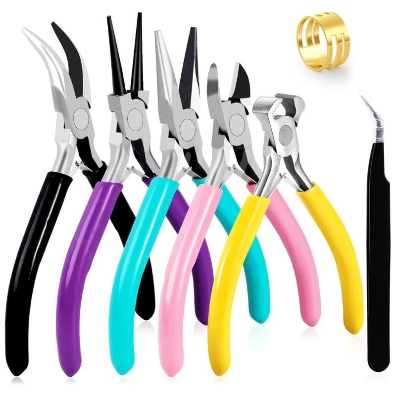 E21F Fashionable Beading Pliers Set Portable Accessory for Crafting Customes Jewelry Making for Designs Enthusiasts
E21F Fashionable Beading Pliers Set Portable Accessory for Crafting Customes Jewelry Making for Designs Enthusiasts