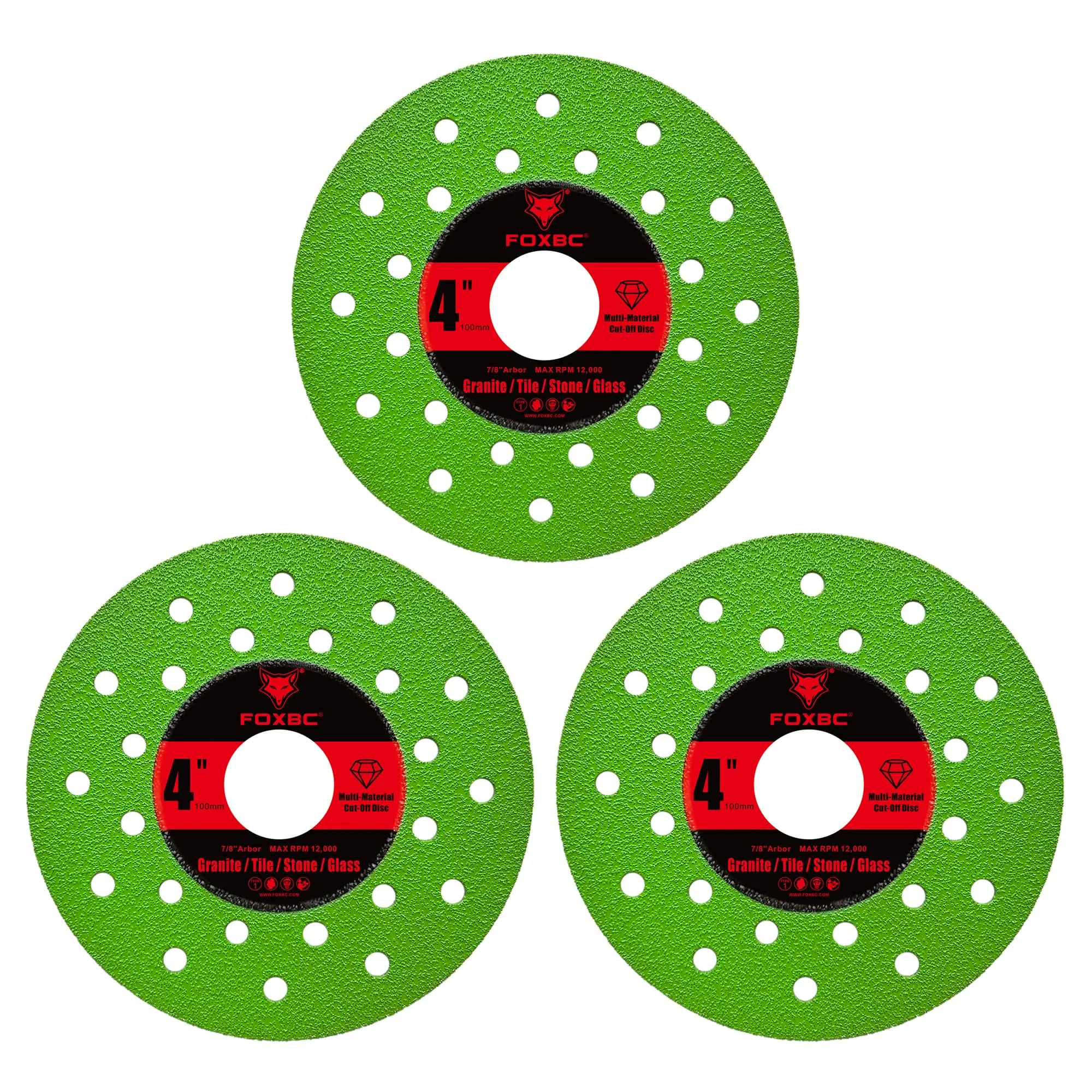 FOXBC 100mm Diamond Rock Slab Disc Cutting and Grinding for Tile Marble Rock Granite Stone Glass 3PCS
FOXBC 100mm Diamond Rock Slab Disc Cutting and Grinding for Tile Marble Rock Granite Stone Glass 3PCS