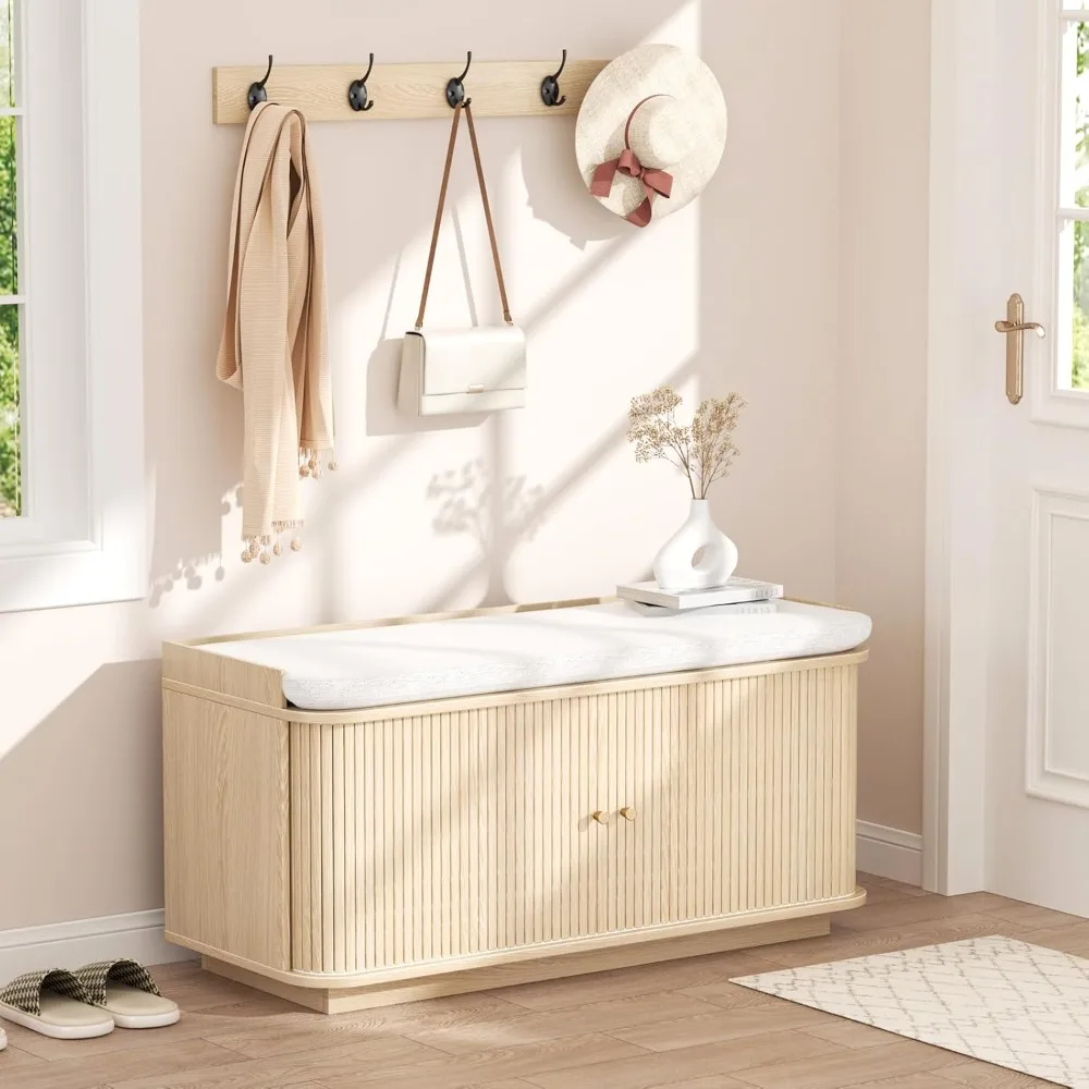 Hanger with Bench and Shoe Cabinet, Entrance Bench with Sliding Door Cabinet, Metal Wall Hook and Adjustable Device
Hanger with Bench and Shoe Cabinet, Entrance Bench with Sliding Door Cabinet, Metal Wall Hook and Adjustable Device