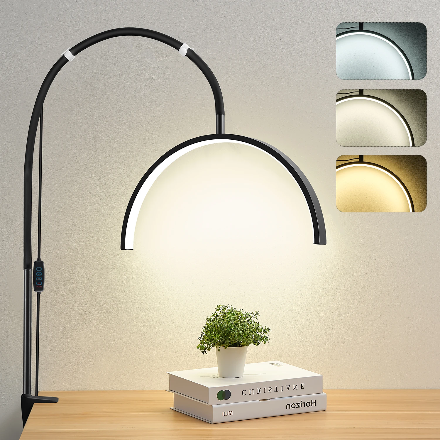 Clamp Lamp 360 degree rotating fill light three color dimming 10 level brightness flexible gooseneck beauty Clip on lamp
Clamp Lamp 360 degree rotating fill light three color dimming 10 level brightness flexible gooseneck beauty Clip on lamp