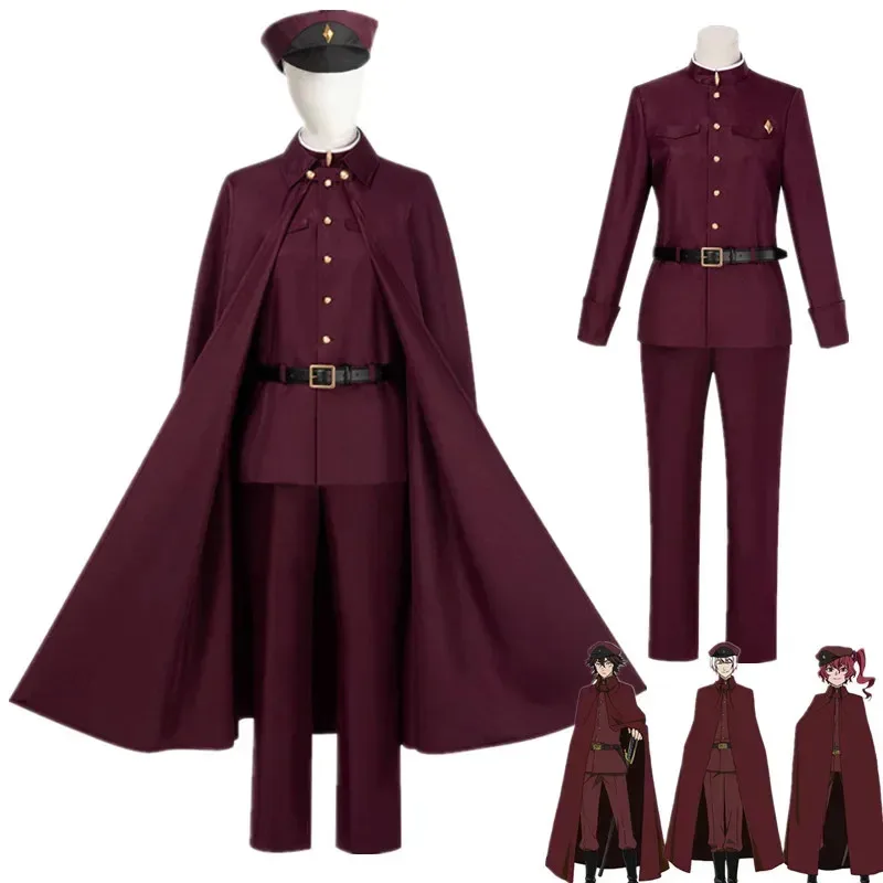 NewAnime Bungo Stray Dogs Tetchou Suehiro Cosplay Costume Teruko Oukura Red Uniform Suits Cloak Season 4 Team Halloween Clo XE2
NewAnime Bungo Stray Dogs Tetchou Suehiro Cosplay Costume Teruko Oukura Red Uniform Suits Cloak Season 4 Team Halloween Clo XE2