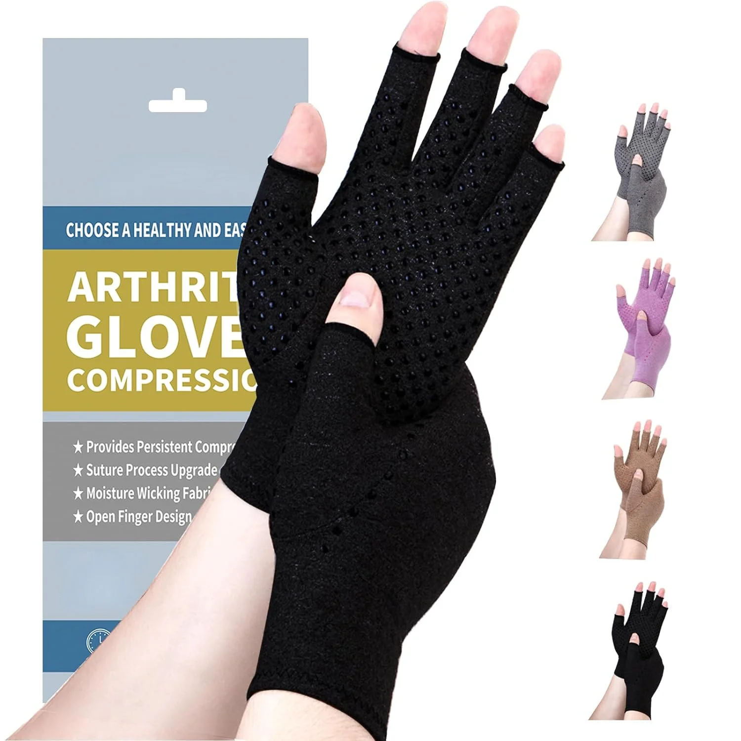 Compression Gloves- Arthritis Gloves for Men & Women Hand Pain, Rheumatoid, Swelling, Carpal Tunnel Pain, Tendonitis, Anti-Slip
Compression Gloves- Arthritis Gloves for Men & Women Hand Pain, Rheumatoid, Swelling, Carpal Tunnel Pain, Tendonitis, Anti-Slip