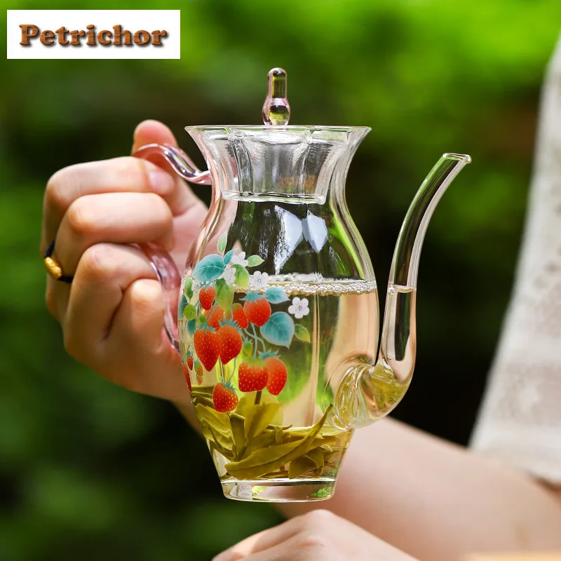 260ml Heat-resistant Glass Strawberry Teapot Luxury Tea Infuser Pot Tea Maker Kettle With Strainer Tea Ceremony Collection Gift
260ml Heat-resistant Glass Strawberry Teapot Luxury Tea Infuser Pot Tea Maker Kettle With Strainer Tea Ceremony Collection Gift