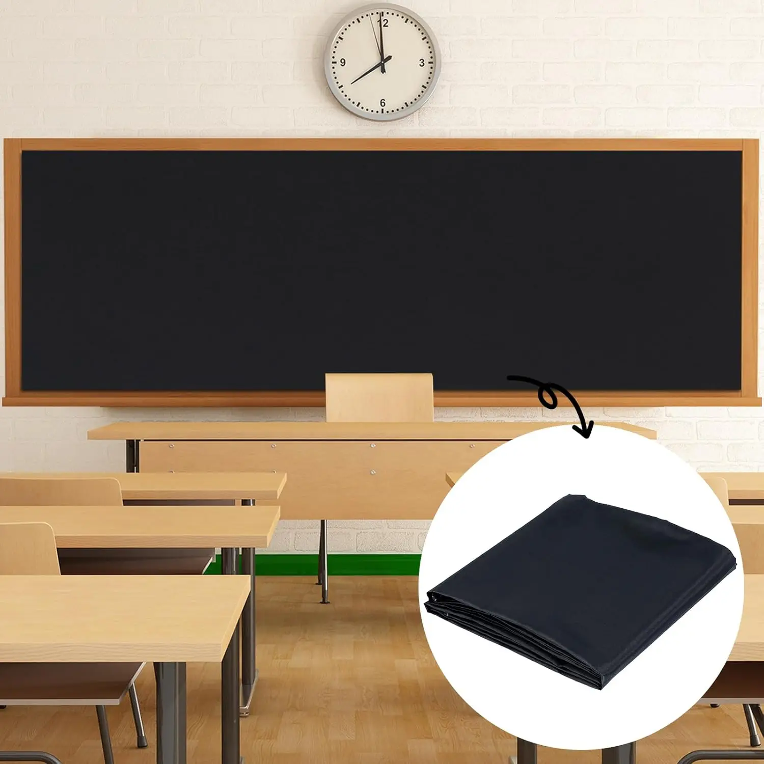120' x 47' Bulletin Board Fabric Black Polyester Photography Background Black Class Fabric for Classroom Bulletin Board Backgrou
120' x 47' Bulletin Board Fabric Black Polyester Photography Background Black Class Fabric for Classroom Bulletin Board Backgrou