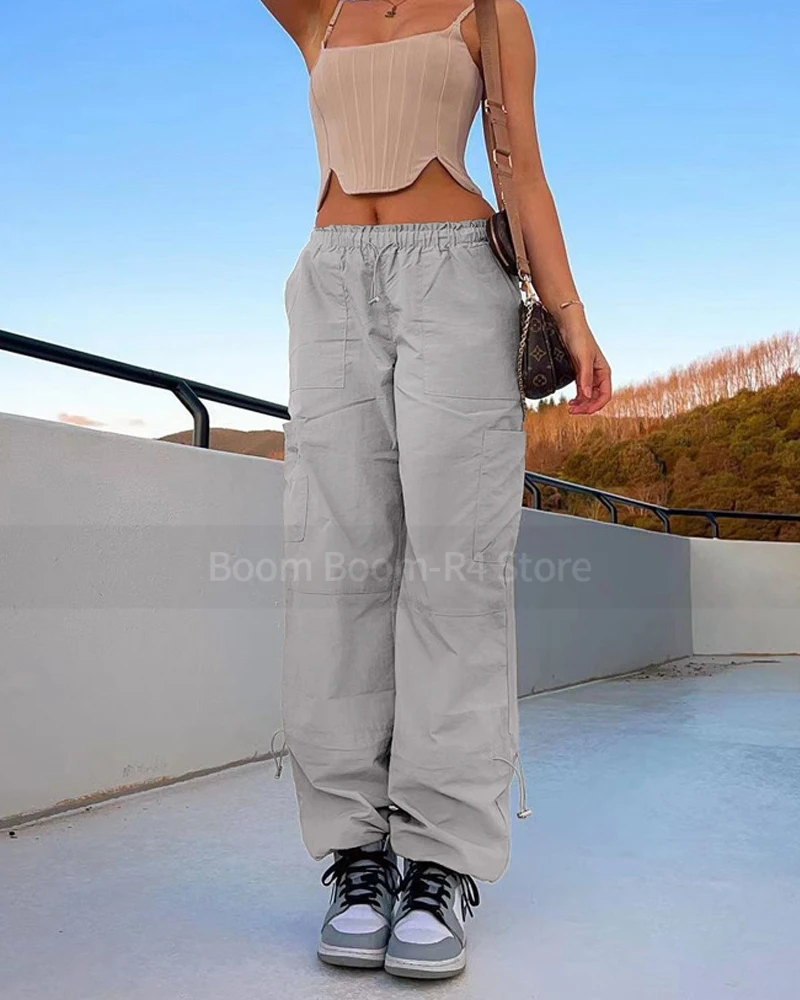 Loose lace-up multi-bag straight-leg cargo casual pants American style large pocket cargo pants women's spring summer new style
Loose lace-up multi-bag straight-leg cargo casual pants American style large pocket cargo pants women's spring summer new style