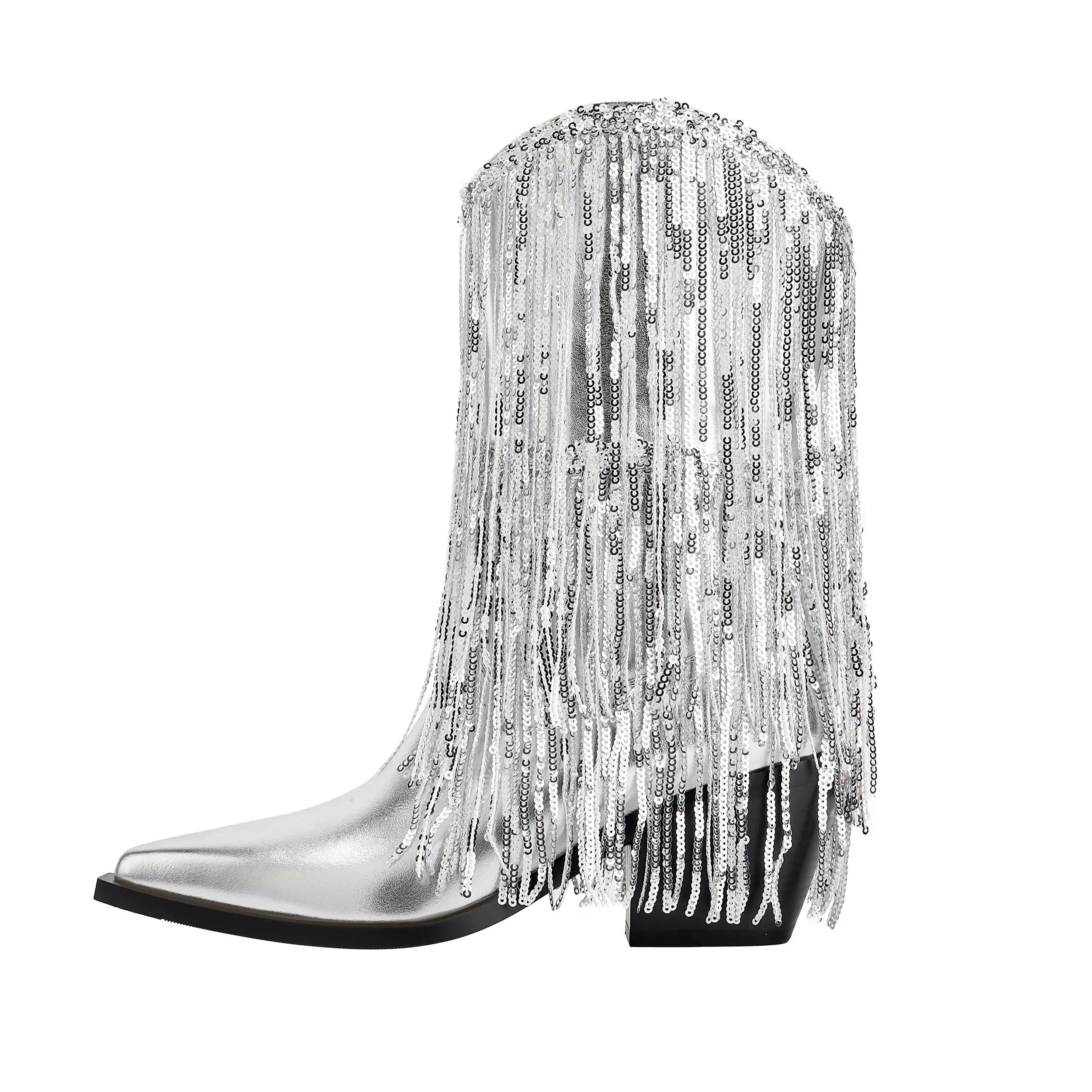 Spring And Autumn Boots, Bling Tassels Decoration,Low heel Calf Height, Fashion Women's Shoes, Pointed Toe
Spring And Autumn Boots, Bling Tassels Decoration,Low heel Calf Height, Fashion Women's Shoes, Pointed Toe