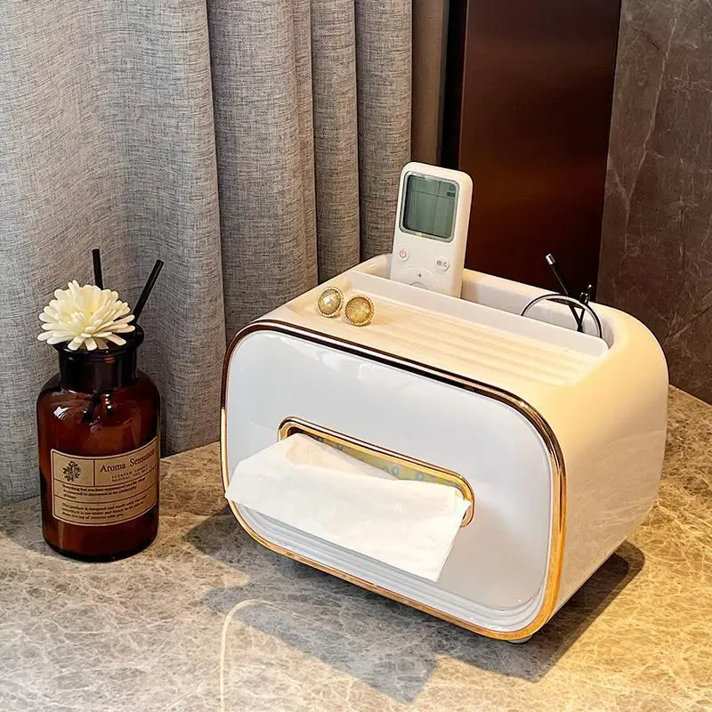 Элегантный многофункциональный пластиковый органайзер для гостиной: креативный держатель для салфеток и пультов, настольный.
Элегантный многофункциональный пластиковый органайзер для гостиной: креативный держатель для салфеток и пультов, настольный.