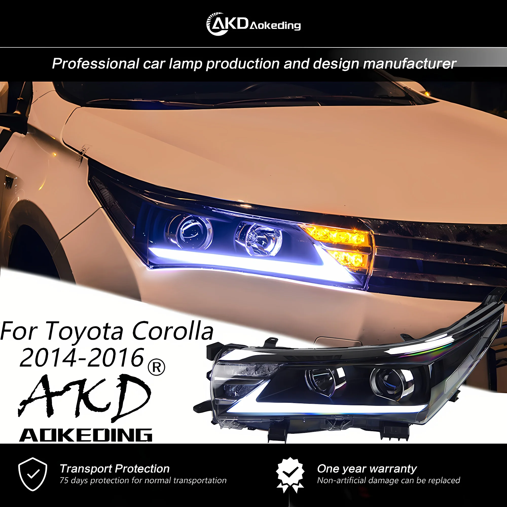 Головка головного света AKD для Toyota Corolla 2014-2016, светодиодные головные фары в стиле ES, сменные дневные ходовые огни в сборе, обновленные аксессуары
Головка головного света AKD для Toyota Corolla 2014-2016, светодиодные головные фары в стиле ES, сменные дневные ходовые огни в сборе, обновленные аксессуары