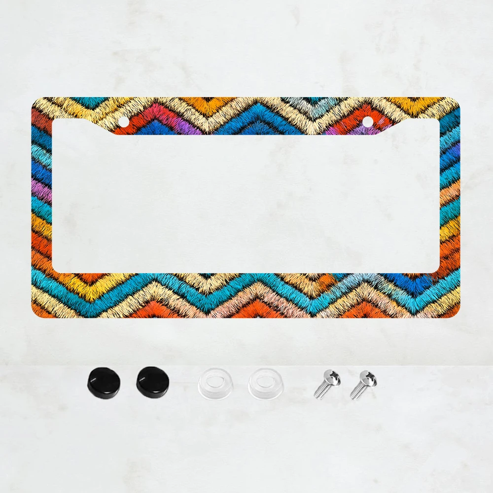 Красочная рамка для номерного знака с узором шеврон/зигзаг - держатель для автомобильного номера в стиле бохо, этническом, племенном стиле
Красочная рамка для номерного знака с узором шеврон/зигзаг - держатель для автомобильного номера в стиле бохо, этническом, племенном стиле