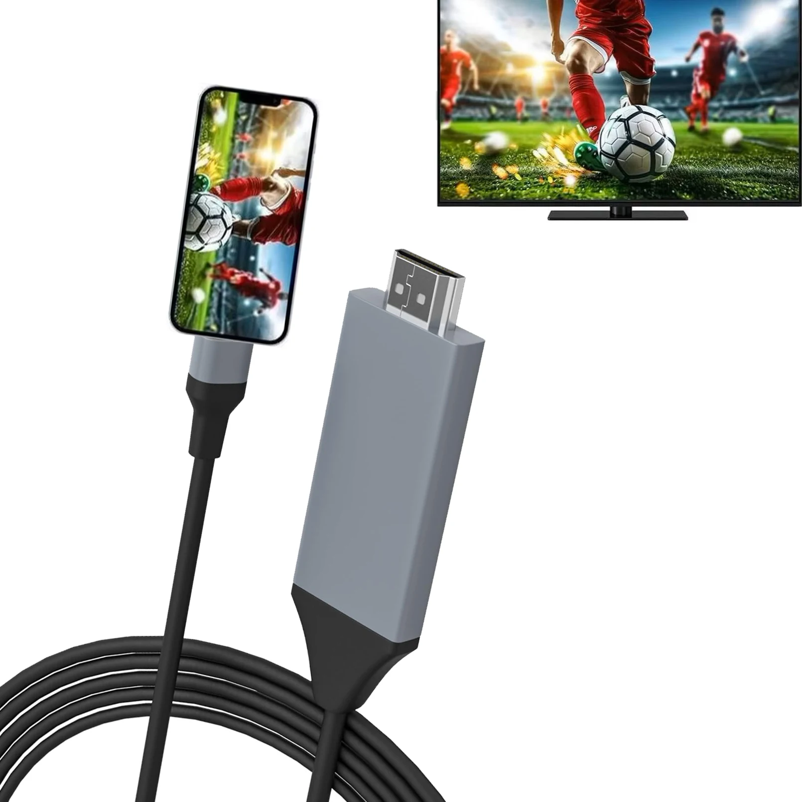 2M Lighting Digital AV Adapter 1080P HDMI-compatible Sync Cable for IOS Phone14-5 To High-Definition TV Monitor Projector
2M Lighting Digital AV Adapter 1080P HDMI-compatible Sync Cable for IOS Phone14-5 To High-Definition TV Monitor Projector