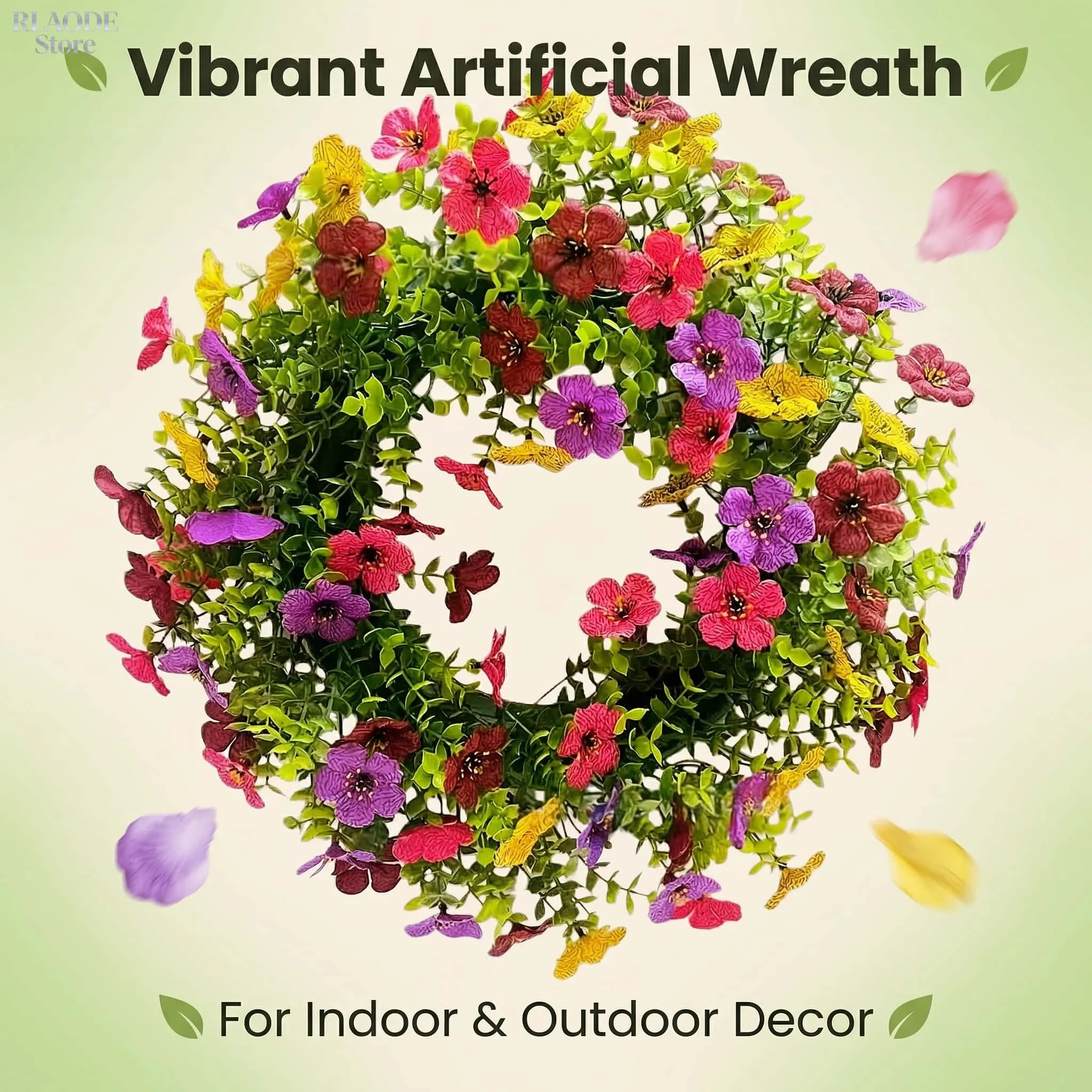 1PC Colorful Artificial Flower Wreath Vibrant Multicolor Floral Wreath for Front Door Wall Home Party Wedding Festival Decor
1PC Colorful Artificial Flower Wreath Vibrant Multicolor Floral Wreath for Front Door Wall Home Party Wedding Festival Decor