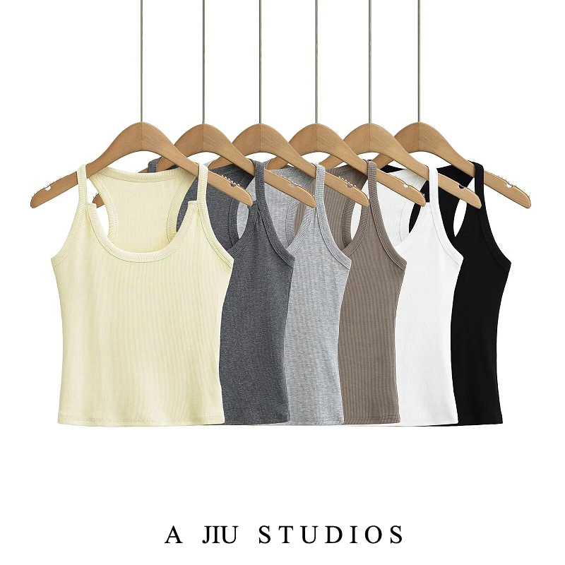 Sexy ort Svel U-Ne Vest Women's Slim Fit Bandage Top Summer Outerwear Elastic Bal Base irt Trendy Versatile
Sexy ort Svel U-Ne Vest Women's Slim Fit Bandage Top Summer Outerwear Elastic Bal Base irt Trendy Versatile