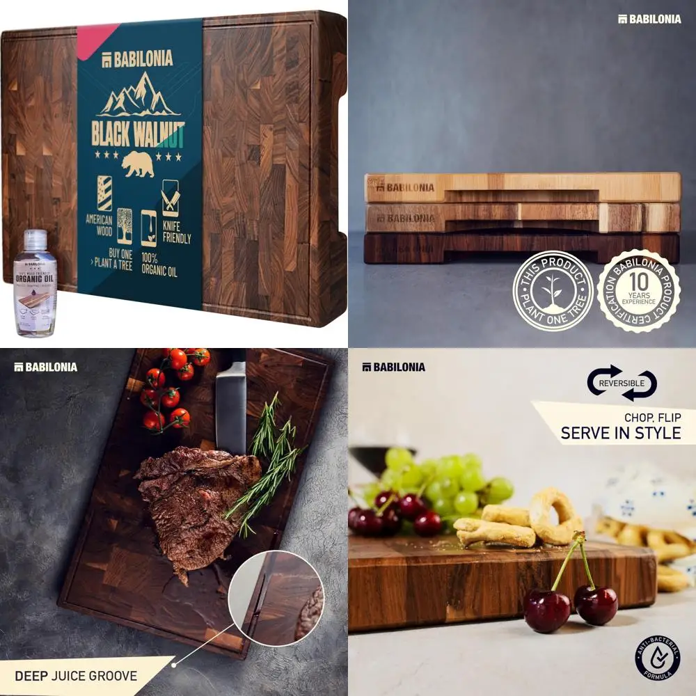 Thick 1.7 End Grain American Black Walnut Cutting Board - Premium Heavy Duty Butcher Block for Professional Use
Thick 1.7 End Grain American Black Walnut Cutting Board - Premium Heavy Duty Butcher Block for Professional Use