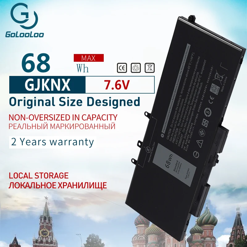 Golooloo GJKNX Laptop Battery For Dell Latitude E5480 5580 5490 5590 For DELL Precision M3520 M3530 GD1JP 7.6V 68WH
Golooloo GJKNX Laptop Battery For Dell Latitude E5480 5580 5490 5590 For DELL Precision M3520 M3530 GD1JP 7.6V 68WH