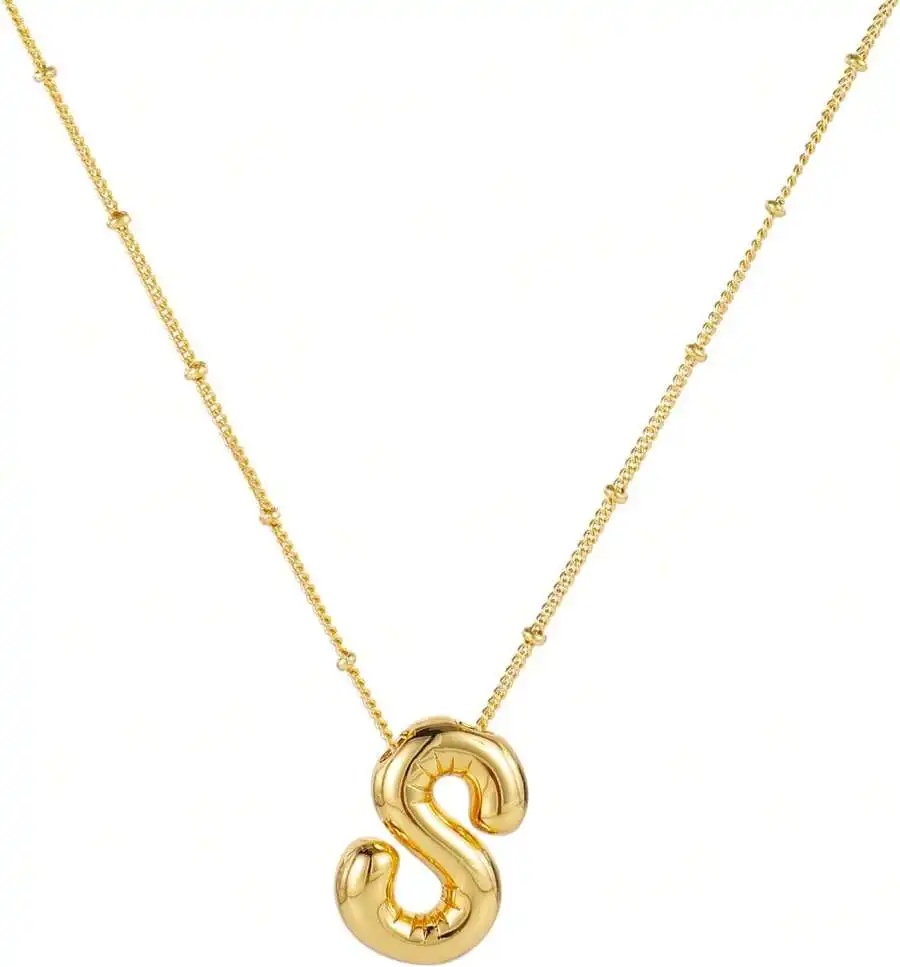 Gold Plated Letter S Pendant Necklace For Women Fashion Jewelry
Gold Plated Letter S Pendant Necklace For Women Fashion Jewelry