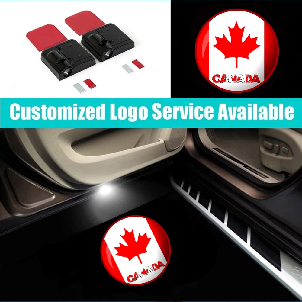 2 Pieces Wireless LED CANADA Flag Maple Leaf Flag Courtesy Shadow Lights Car Door Welcome Laser Projector
2 Pieces Wireless LED CANADA Flag Maple Leaf Flag Courtesy Shadow Lights Car Door Welcome Laser Projector