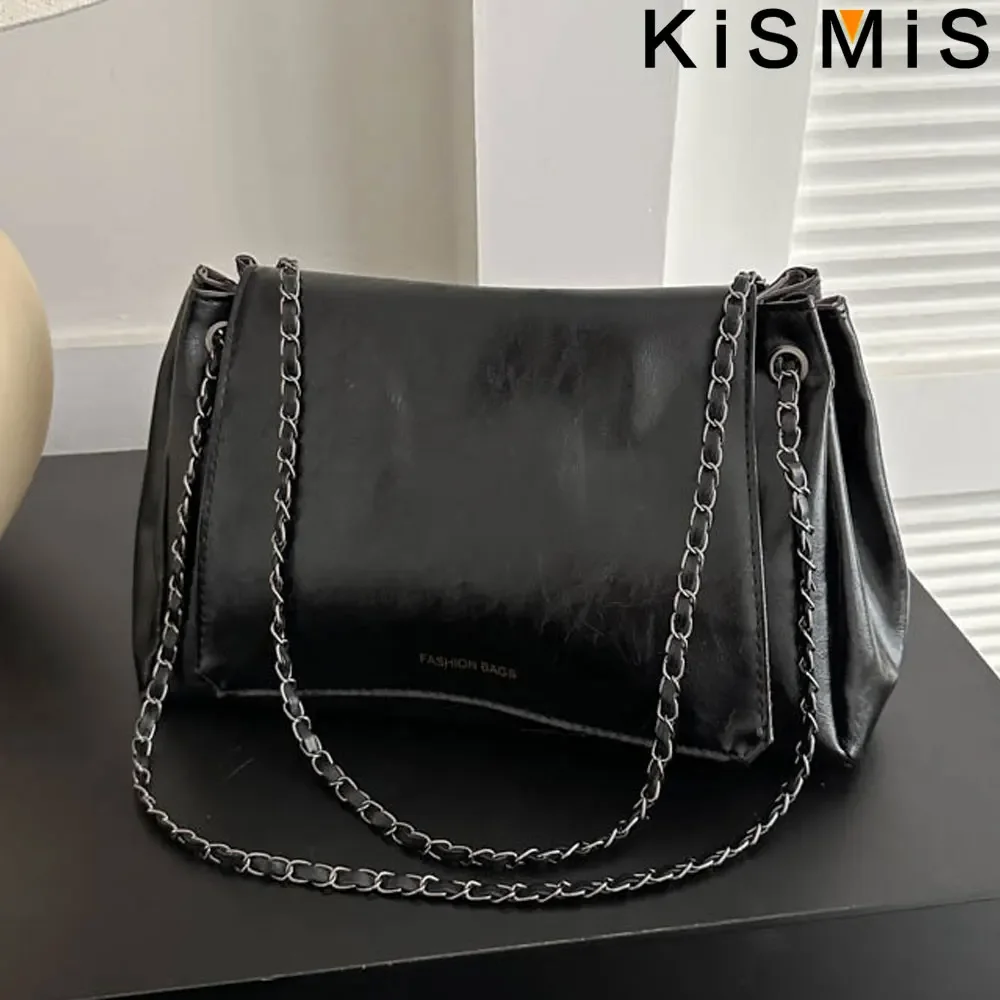 KISMIS Korean Retro Women's Bag - New Hundreds of Underarm Oil Leather Chain Crossbody Bag, Senior Texture Tote for Stylish Look
KISMIS Korean Retro Women's Bag - New Hundreds of Underarm Oil Leather Chain Crossbody Bag, Senior Texture Tote for Stylish Look