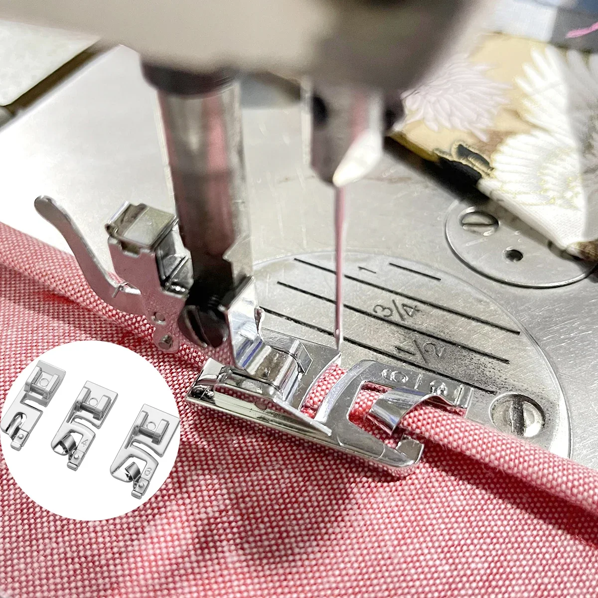 3/1pcs 3MM/4MM/6MM Narrow Rolled Hem Presser Foot for Brother Janome Sewing Essential Domestic Sewing Machine Accessories Tools
3/1pcs 3MM/4MM/6MM Narrow Rolled Hem Presser Foot for Brother Janome Sewing Essential Domestic Sewing Machine Accessories Tools