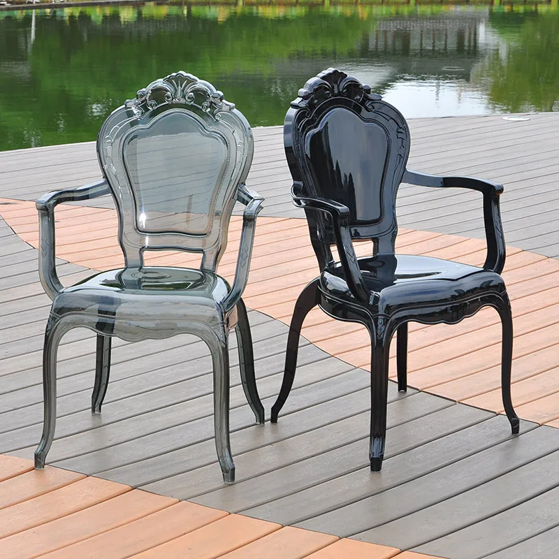 European Style Princess Transparent Dining Armchair, Crystal Acrylic Cafe Creative Leisure Plastic Banquet Chair
European Style Princess Transparent Dining Armchair, Crystal Acrylic Cafe Creative Leisure Plastic Banquet Chair