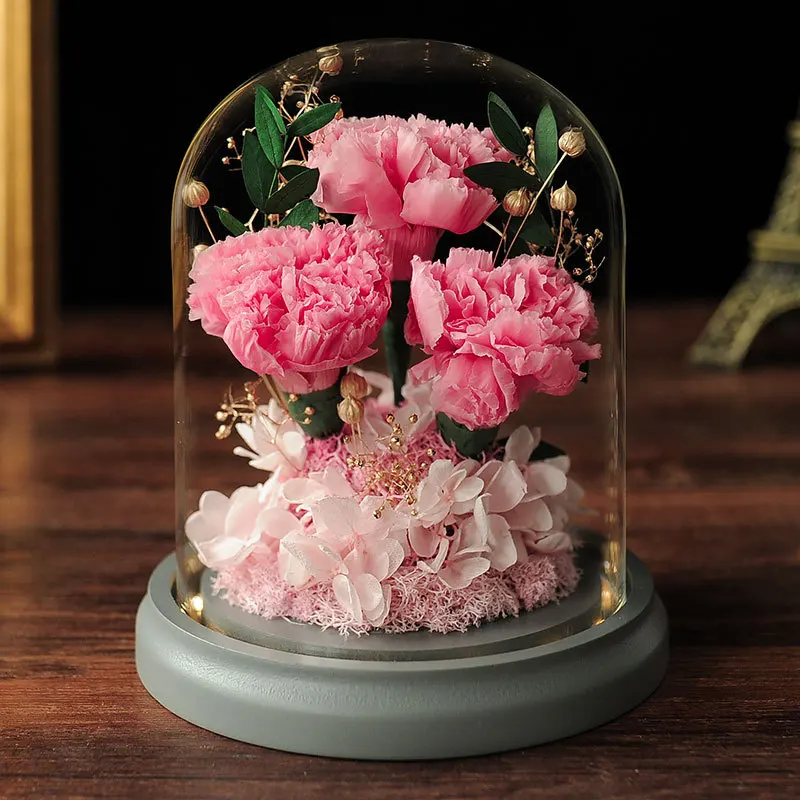 Valentine's Day gift, eternal real flower carnation glass cover finished gift box, birthday gift ornament for elders
Valentine's Day gift, eternal real flower carnation glass cover finished gift box, birthday gift ornament for elders