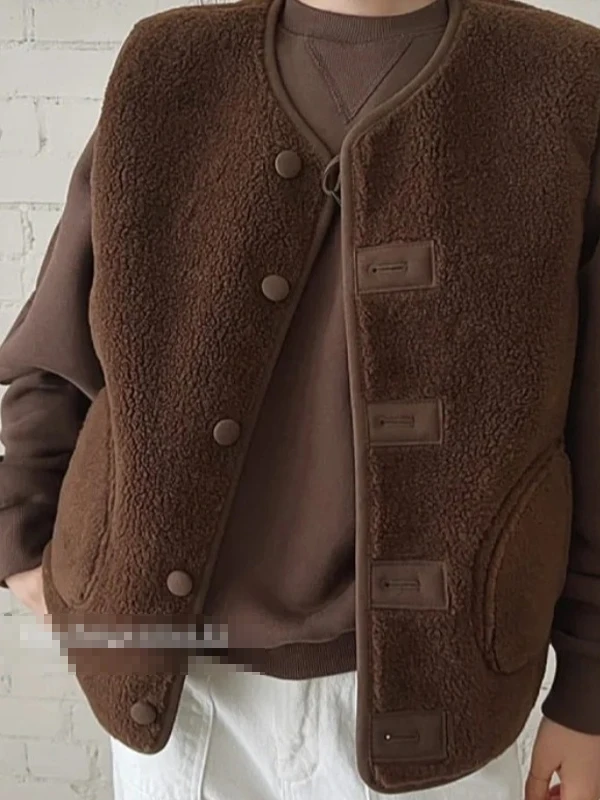 Круглый жилет из меха ягненка, женская модная верхняя одежда, антивозрастной новый топ для осеннего сезона, бренд без бренда 
Круглый жилет из меха ягненка, женская модная верхняя одежда, антивозрастной новый топ для осеннего сезона, бренд без бренда