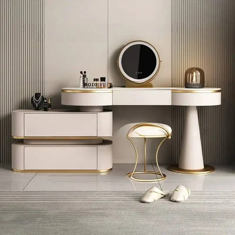 Aesthetic Storage Dresser Luxury Desing Led Light Mirror Kawaii Dressing Table White Aesthetic Comoda Pra Quarto Salon Furniture
Aesthetic Storage Dresser Luxury Desing Led Light Mirror Kawaii Dressing Table White Aesthetic Comoda Pra Quarto Salon Furniture