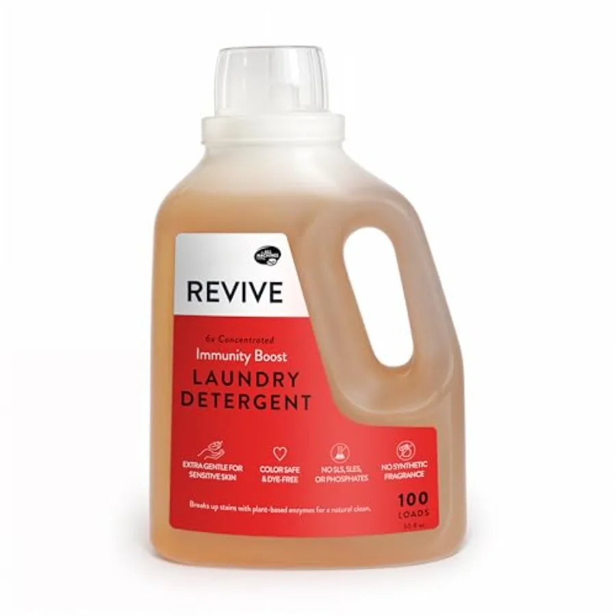 Immunity Boost Liquid Laundry Detergent 50oz by - Ultra Concentrated, Synthetic Fragrance Free, Stain Fighting, ential Oils
Immunity Boost Liquid Laundry Detergent 50oz by - Ultra Concentrated, Synthetic Fragrance Free, Stain Fighting, ential Oils