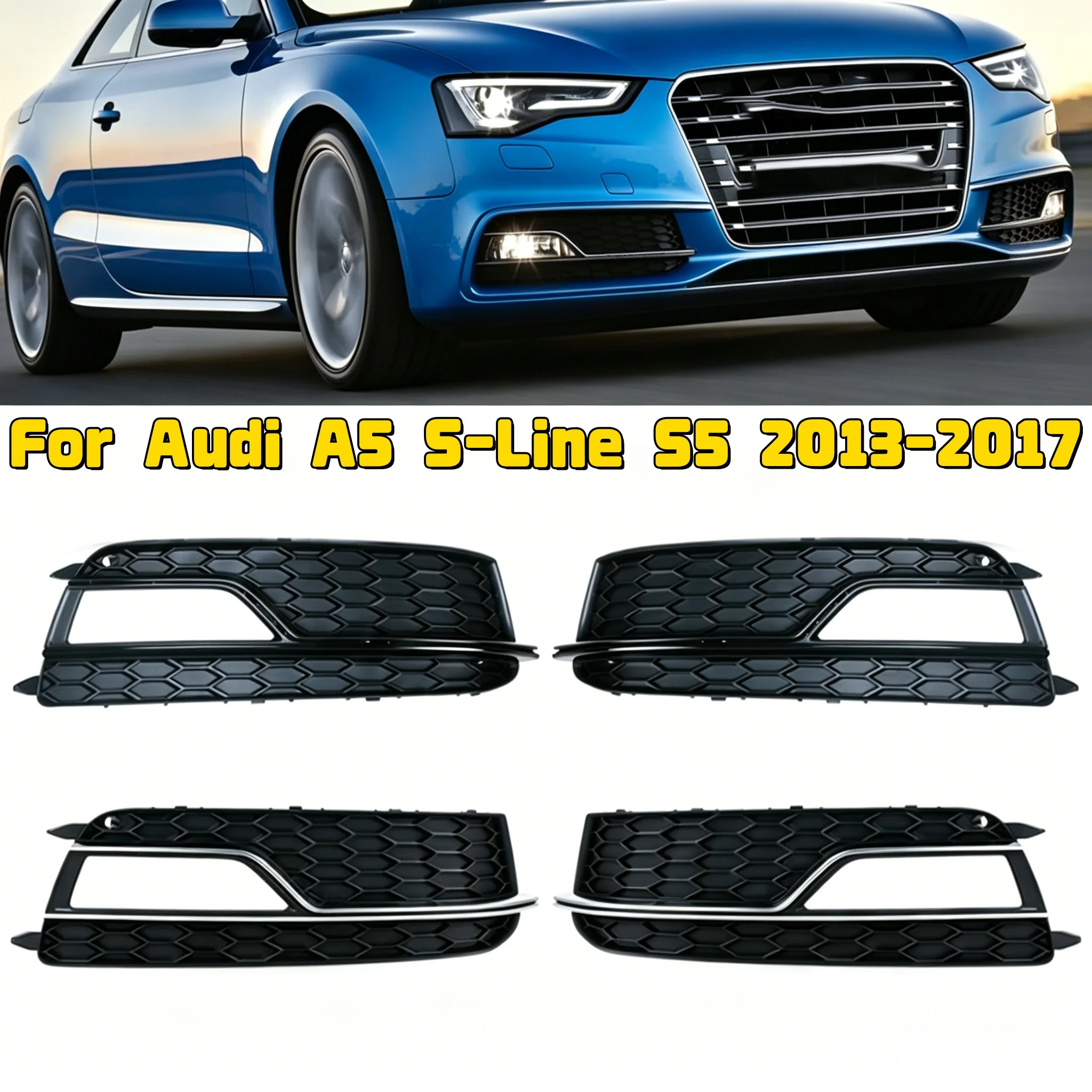 Car Front Bumper Grille Fog Light Grilles Cover Trim Lid For Audi A5 S-Line S5 2013-2017 Accessories 8T0807681K 8T0807682K
Car Front Bumper Grille Fog Light Grilles Cover Trim Lid For Audi A5 S-Line S5 2013-2017 Accessories 8T0807681K 8T0807682K