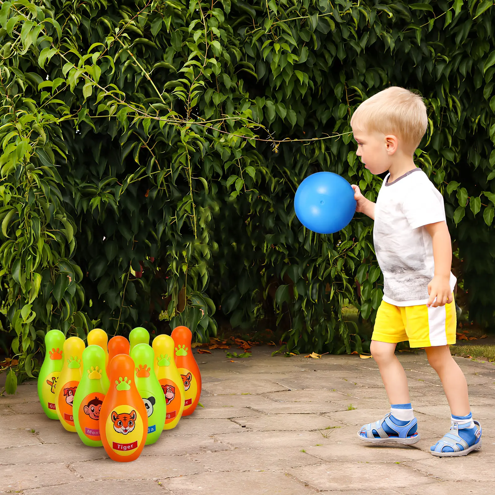 Набор для боулинга с животными дизайнами, прочная конструкция, для использования в помещении и на улице, развивающий координацию рук и глаз
Набор для боулинга с животными дизайнами, прочная конструкция, для использования в помещении и на улице, развивающий координацию рук и глаз