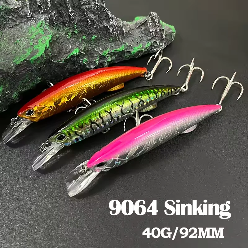40g 92mm Heavy Sinking Minnow Lure Artificial Hard Bait Plastic Pesca Wobbler Fishing Japan Lures Pesca Fishing Accessories 9064
40g 92mm Heavy Sinking Minnow Lure Artificial Hard Bait Plastic Pesca Wobbler Fishing Japan Lures Pesca Fishing Accessories 9064