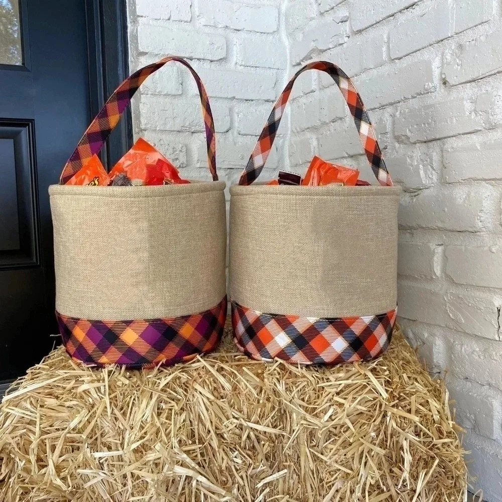 Creative Stylish Halloween Storage Basket Cartoon Portable Linen Grid Basket Decorative Hand-Held Basket Party Supplies
Creative Stylish Halloween Storage Basket Cartoon Portable Linen Grid Basket Decorative Hand-Held Basket Party Supplies