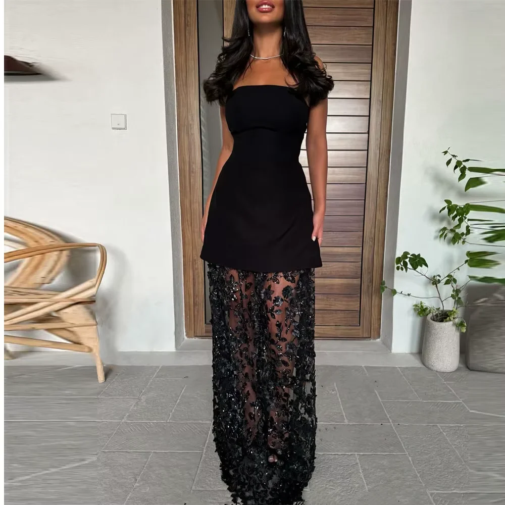 Flora Dress Black Mermaid Prom Dress Long SLeeves Pleated 2025 Customized Evening Gowns Off Shoulder Saudi Arabia Party Gowns
Flora Dress Black Mermaid Prom Dress Long SLeeves Pleated 2025 Customized Evening Gowns Off Shoulder Saudi Arabia Party Gowns