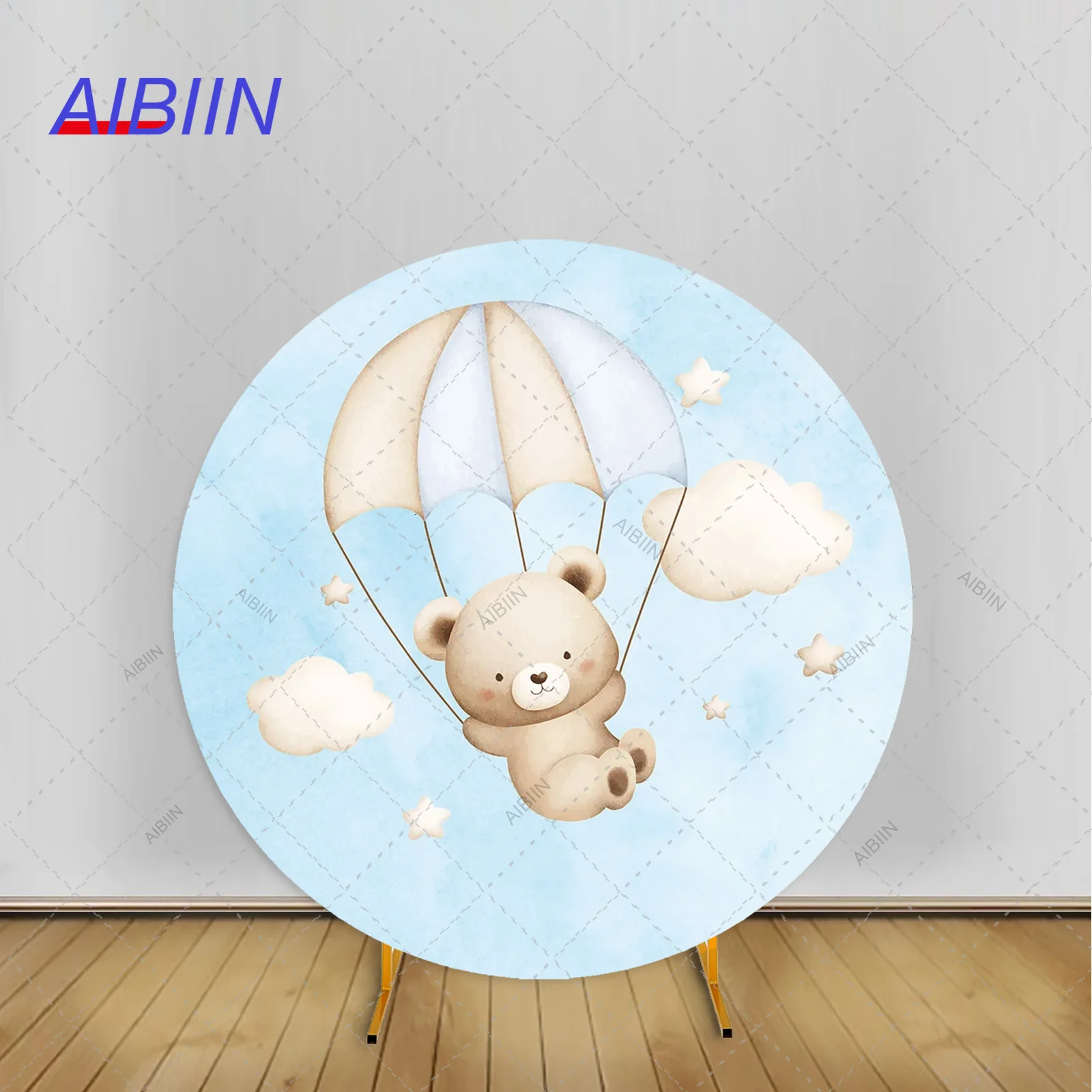 Cute Bear Birthday Round Backdrop Cover Sky Cloud Start Hot Balloon Baby Boy or Girl Baby Shower Party Decor Portrait Background
Cute Bear Birthday Round Backdrop Cover Sky Cloud Start Hot Balloon Baby Boy or Girl Baby Shower Party Decor Portrait Background