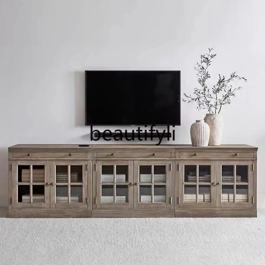 American Country Retro Storage TV Cabinet Sideboard Glass Cabinet Nordic French Style Solid Oak Wood
American Country Retro Storage TV Cabinet Sideboard Glass Cabinet Nordic French Style Solid Oak Wood