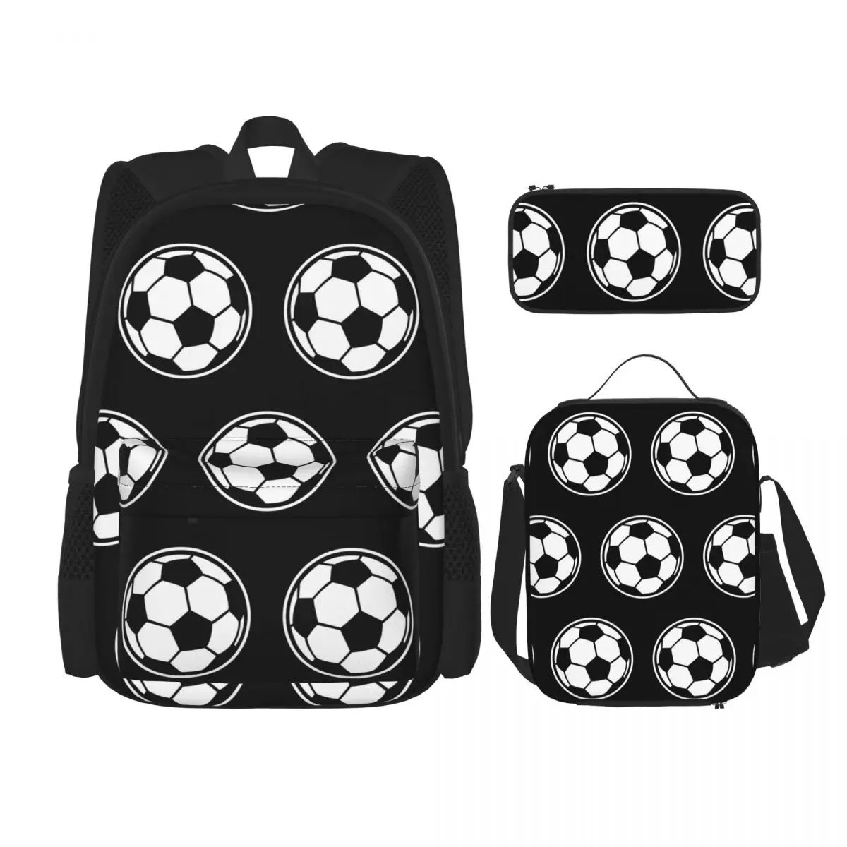 Soccer Ball Football Icon Backpacks Boys Girls Bookbag Children School Bags Kids Rucksack Lunch Bag Pen Bag Three-Piece Set
Soccer Ball Football Icon Backpacks Boys Girls Bookbag Children School Bags Kids Rucksack Lunch Bag Pen Bag Three-Piece Set