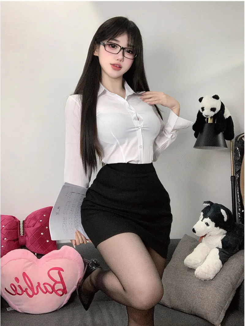 Waist Cinched Shirt For Women Summer Short Sleeved White Slim Fit Shirt Sexy Spicy Girl Pure Desire Style JK Dress Elegant RQ7Q
Waist Cinched Shirt For Women Summer Short Sleeved White Slim Fit Shirt Sexy Spicy Girl Pure Desire Style JK Dress Elegant RQ7Q