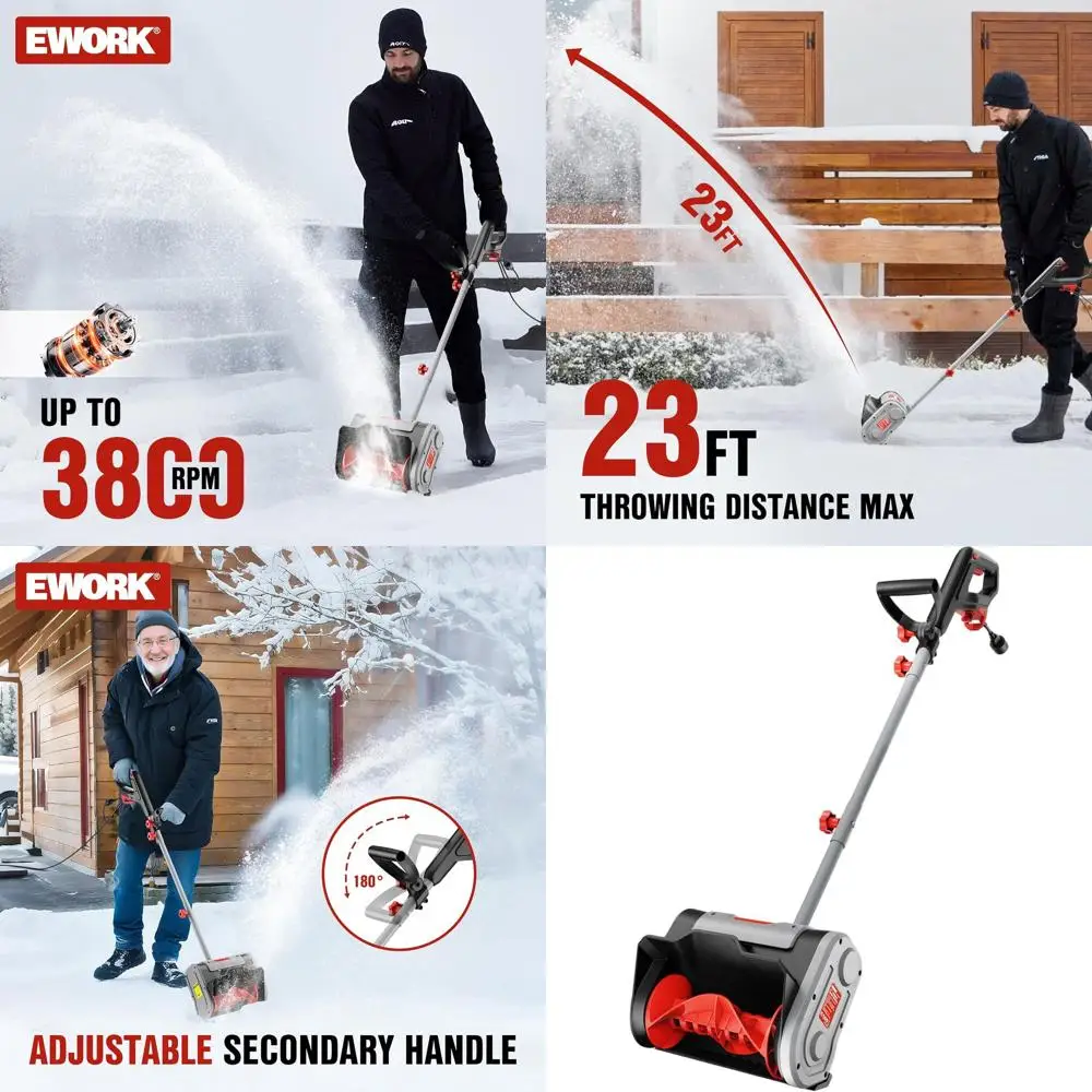 Электрическая лопата для снега 11 дюймов мощностью 1200 Вт с глубиной очистки 6 дюймов и дальностью кидания на 23 фута для подъездной дороги, ступеней и тротуаров.
Электрическая лопата для снега 11 дюймов мощностью 1200 Вт с глубиной очистки 6 дюймов и дальностью кидания на 23 фута для подъездной дороги, ступеней и тротуаров.