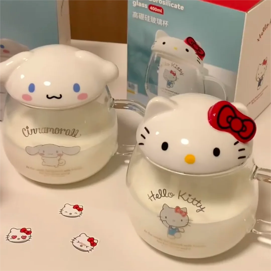 Sanrio Cartoon Glass Water Cup Cute Hello Kitty Large-capacity Transparent Coffee Cup Household Milk Cup with Lid Kawaii
Sanrio Cartoon Glass Water Cup Cute Hello Kitty Large-capacity Transparent Coffee Cup Household Milk Cup with Lid Kawaii